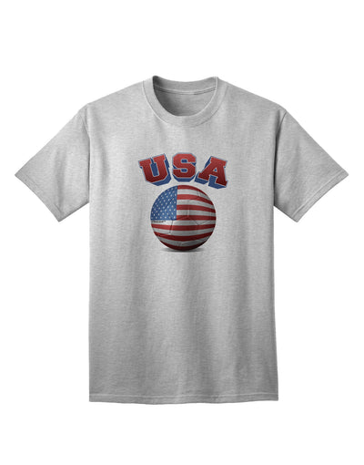 USA Flag Soccer Ball - Premium Adult T-Shirt for Sports Enthusiasts-Mens T-shirts-TooLoud-AshGray-Small-Davson Sales