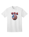 USA Flag Soccer Ball - Premium Adult T-Shirt for Sports Enthusiasts-Mens T-shirts-TooLoud-White-Small-Davson Sales