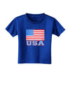 USA Flag Toddler T-Shirt Dark by TooLoud-Toddler T-Shirt-TooLoud-Royal-Blue-2T-Davson Sales