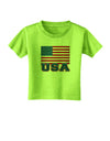 USA Flag Toddler T-Shirt by TooLoud-Toddler T-Shirt-TooLoud-Lime-Green-2T-Davson Sales