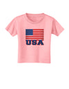 USA Flag Toddler T-Shirt by TooLoud-Toddler T-Shirt-TooLoud-Candy-Pink-2T-Davson Sales