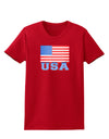 USA Flag Womens Dark T-Shirt by TooLoud-Womens T-Shirt-TooLoud-Red-X-Small-Davson Sales