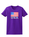 USA Flag Womens Dark T-Shirt by TooLoud-Womens T-Shirt-TooLoud-Purple-X-Small-Davson Sales