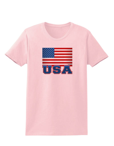 USA Flag Womens T-Shirt by TooLoud-Womens T-Shirt-TooLoud-PalePink-X-Small-Davson Sales