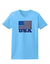 USA Flag Womens T-Shirt by TooLoud-Womens T-Shirt-TooLoud-Aquatic-Blue-X-Small-Davson Sales