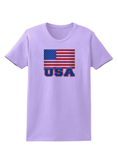 USA Flag Womens T-Shirt by TooLoud-Womens T-Shirt-TooLoud-Lavender-X-Small-Davson Sales