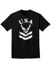 USA Military Air Force Stencil Logo Adult Dark T-Shirt-Mens T-Shirt-TooLoud-Black-Small-Davson Sales