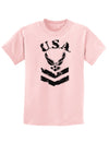 USA Military Air Force Stencil Logo Childrens T-Shirt-Childrens T-Shirt-TooLoud-PalePink-X-Small-Davson Sales