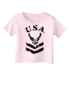 USA Military Air Force Stencil Logo Infant T-Shirt-Infant T-Shirt-TooLoud-Light-Pink-06-Months-Davson Sales