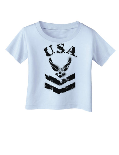 USA Military Air Force Stencil Logo Infant T-Shirt-Infant T-Shirt-TooLoud-Light-Blue-06-Months-Davson Sales