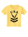 USA Military Air Force Stencil Logo Toddler T-Shirt-Toddler T-Shirt-TooLoud-Daffodil-Yellow-2T-Davson Sales