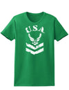 USA Military Air Force Stencil Logo Womens Dark T-Shirt-TooLoud-Kelly-Green-X-Small-Davson Sales