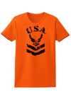 USA Military Air Force Stencil Logo Womens T-Shirt-Womens T-Shirt-TooLoud-Orange-X-Small-Davson Sales