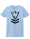 USA Military Air Force Stencil Logo Womens T-Shirt-Womens T-Shirt-TooLoud-Light-Blue-X-Small-Davson Sales