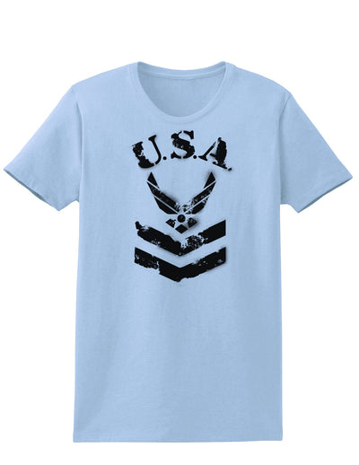 USA Military Air Force Stencil Logo Womens T-Shirt-Womens T-Shirt-TooLoud-Light-Blue-X-Small-Davson Sales