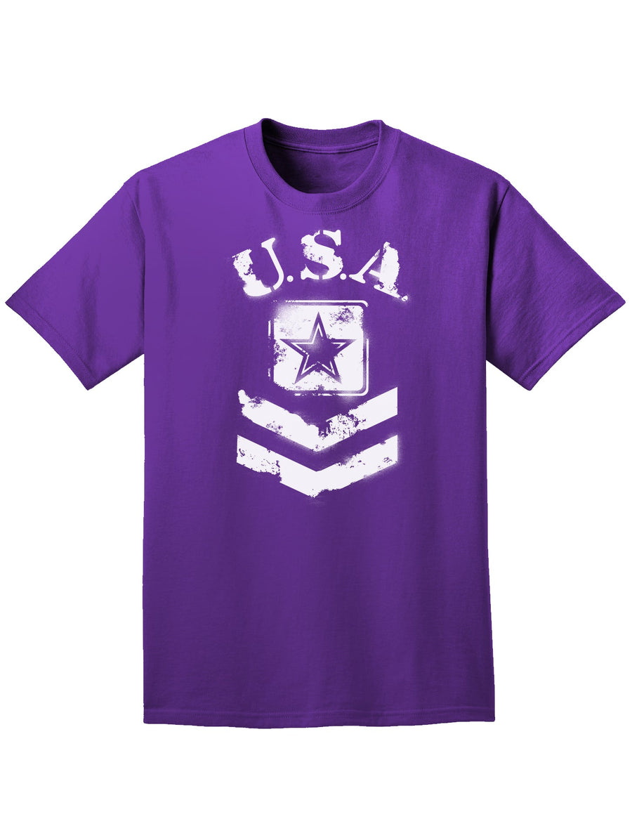 USA Military Army Stencil Logo Adult Dark T-Shirt-Mens T-Shirt-TooLoud-Black-Small-Davson Sales