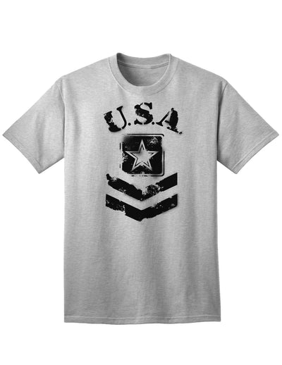 USA Military Army Stencil Logo Adult T-Shirt - A Patriotic Apparel Choice for Discerning Individuals-Mens T-shirts-TooLoud-AshGray-Small-Davson Sales