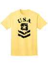 USA Military Army Stencil Logo Adult T-Shirt - A Patriotic Apparel Choice for Discerning Individuals-Mens T-shirts-TooLoud-Yellow-Small-Davson Sales