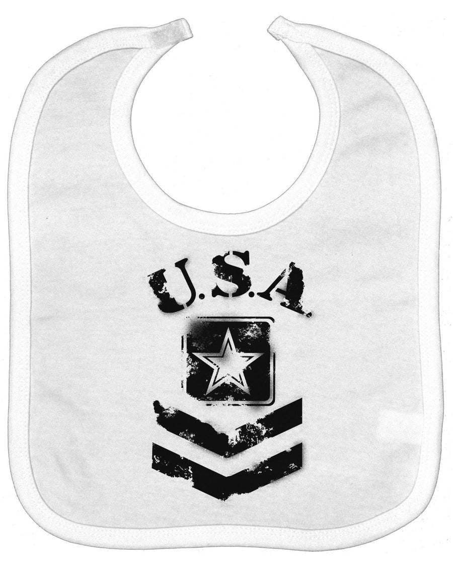 USA Military Army Stencil Logo Baby Bib