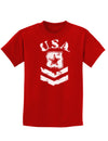 USA Military Army Stencil Logo Childrens Dark T-Shirt-Childrens T-Shirt-TooLoud-Red-X-Small-Davson Sales