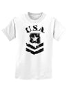 USA Military Army Stencil Logo Childrens T-Shirt-Childrens T-Shirt-TooLoud-White-X-Small-Davson Sales