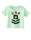 USA Military Army Stencil Logo Infant T-Shirt-Infant T-Shirt-TooLoud-Light-Green-06-Months-Davson Sales