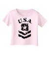 USA Military Army Stencil Logo Infant T-Shirt-Infant T-Shirt-TooLoud-Light-Pink-06-Months-Davson Sales