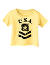 USA Military Army Stencil Logo Infant T-Shirt-Infant T-Shirt-TooLoud-Daffodil-Yellow-06-Months-Davson Sales