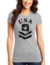 USA Military Army Stencil Logo Juniors T-Shirt-Womens Juniors T-Shirt-TooLoud-Heather-Gray-Small-Davson Sales