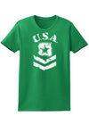 USA Military Army Stencil Logo Womens Dark T-Shirt-TooLoud-Kelly-Green-X-Small-Davson Sales