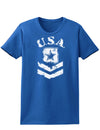 USA Military Army Stencil Logo Womens Dark T-Shirt-TooLoud-Royal-Blue-X-Small-Davson Sales