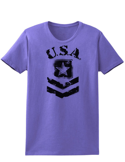 USA Military Army Stencil Logo Womens T-Shirt-Womens T-Shirt-TooLoud-Violet-X-Small-Davson Sales