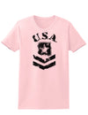 USA Military Army Stencil Logo Womens T-Shirt-Womens T-Shirt-TooLoud-PalePink-X-Small-Davson Sales