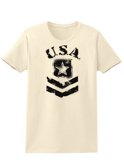 USA Military Army Stencil Logo Womens T-Shirt-Womens T-Shirt-TooLoud-Natural-X-Small-Davson Sales