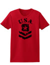 USA Military Army Stencil Logo Womens T-Shirt-Womens T-Shirt-TooLoud-Red-X-Small-Davson Sales