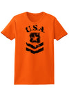 USA Military Army Stencil Logo Womens T-Shirt-Womens T-Shirt-TooLoud-Orange-X-Small-Davson Sales