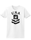 USA Military Army Stencil Logo Womens T-Shirt-Womens T-Shirt-TooLoud-White-X-Small-Davson Sales