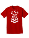 USA Military Coast Guard Stencil Logo Adult Dark T-Shirt-Mens T-Shirt-TooLoud-Red-Small-Davson Sales