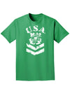 USA Military Coast Guard Stencil Logo Adult Dark T-Shirt-Mens T-Shirt-TooLoud-Kelly-Green-Small-Davson Sales