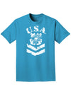 USA Military Coast Guard Stencil Logo Adult Dark T-Shirt-Mens T-Shirt-TooLoud-Turquoise-Small-Davson Sales