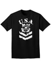 USA Military Coast Guard Stencil Logo Adult Dark T-Shirt-Mens T-Shirt-TooLoud-Black-Small-Davson Sales