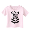 USA Military Coast Guard Stencil Logo Infant T-Shirt-Infant T-Shirt-TooLoud-Light-Pink-06-Months-Davson Sales