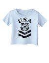 USA Military Coast Guard Stencil Logo Infant T-Shirt-Infant T-Shirt-TooLoud-Light-Blue-06-Months-Davson Sales