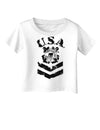 USA Military Coast Guard Stencil Logo Infant T-Shirt-Infant T-Shirt-TooLoud-White-06-Months-Davson Sales