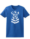 USA Military Coast Guard Stencil Logo Womens Dark T-Shirt-TooLoud-Royal-Blue-X-Small-Davson Sales