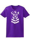 USA Military Coast Guard Stencil Logo Womens Dark T-Shirt-TooLoud-Purple-X-Small-Davson Sales