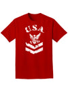 USA Military Navy Stencil Logo Adult Dark T-Shirt-Mens T-Shirt-TooLoud-Red-Small-Davson Sales