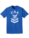 USA Military Navy Stencil Logo Adult Dark T-Shirt-Mens T-Shirt-TooLoud-Royal-Blue-Small-Davson Sales