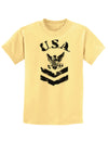 USA Military Navy Stencil Logo Childrens T-Shirt-Childrens T-Shirt-TooLoud-Daffodil-Yellow-X-Small-Davson Sales