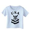 USA Military Navy Stencil Logo Infant T-Shirt-Infant T-Shirt-TooLoud-Light-Blue-06-Months-Davson Sales